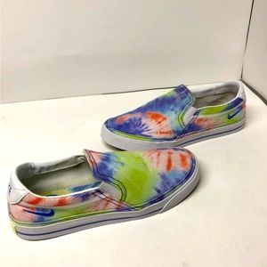 NIKE Court Legacy Tye dye Print Slip on Shoes